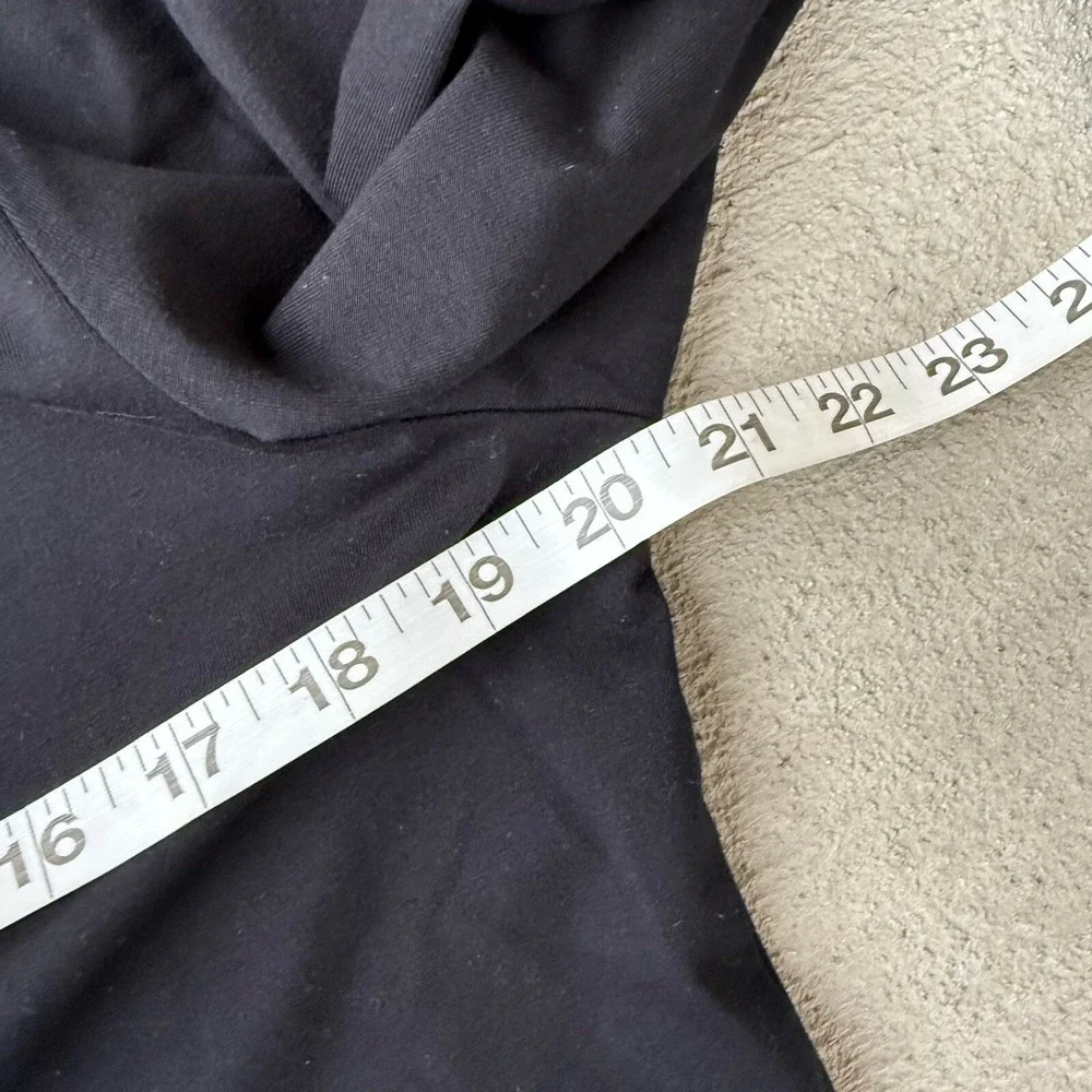Cuts‎ Shirt Adult Black Hooded Hoodie Curve Hem Hiking Lightweight Casual Mens M